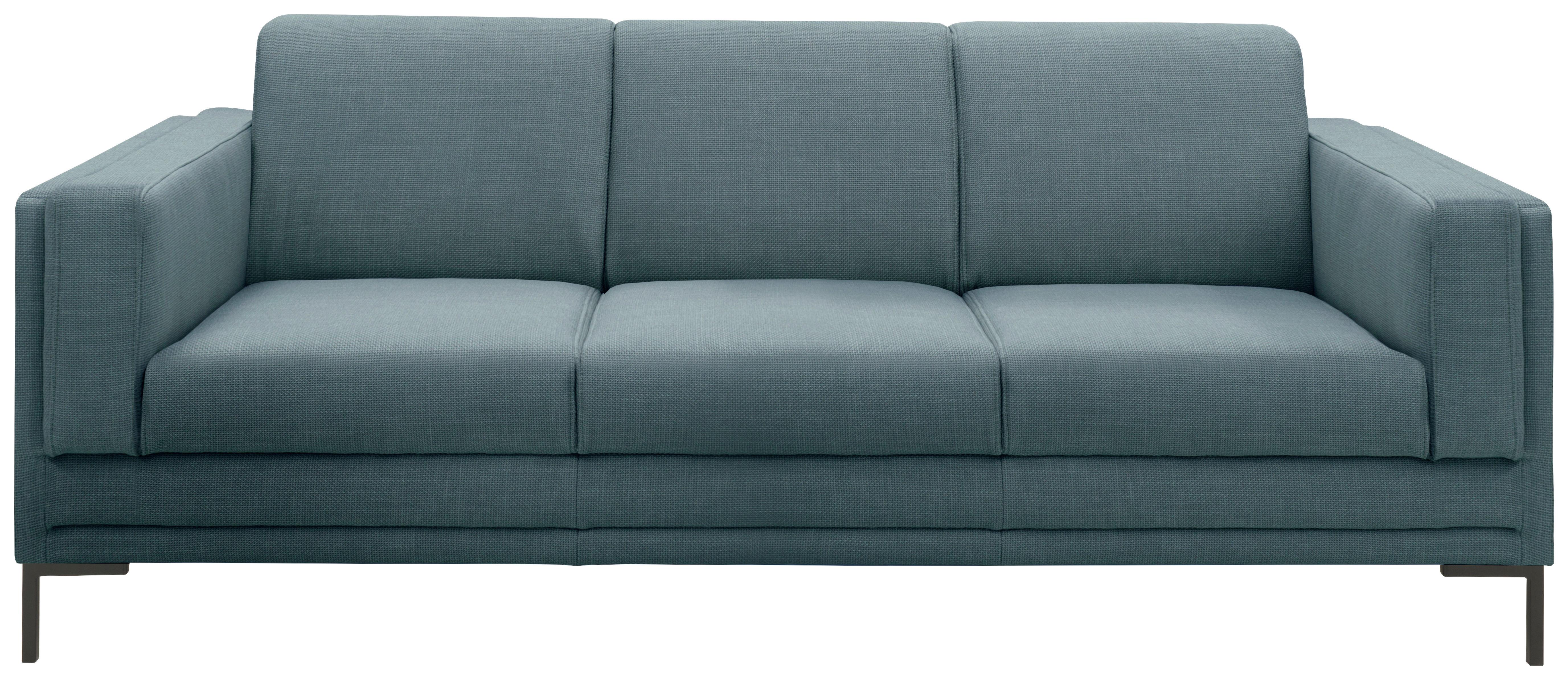 3-Sitzer-Sofa Looks Vii - Silberfarben/Petrol, Design, Textil (210/82/90cm) - LOOKS by W.Joop