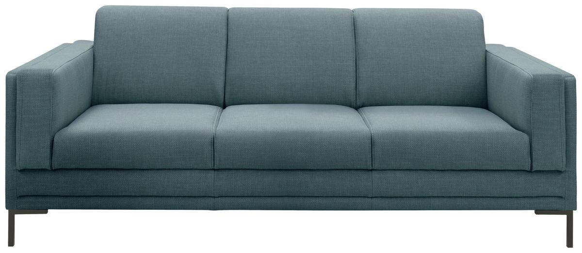 3-Sitzer-Sofa Looks Vii - Silberfarben/Petrol, Design, Textil (210/82/90cm) - LOOKS by W.Joop