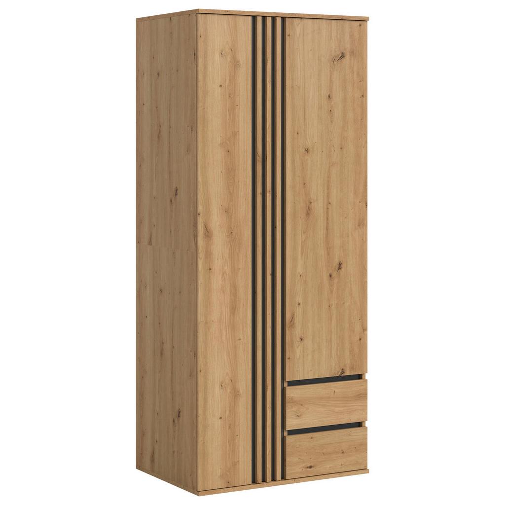 Drehtürenschrank Tofta Eiche Dekor/Anthrazit B: 80cm