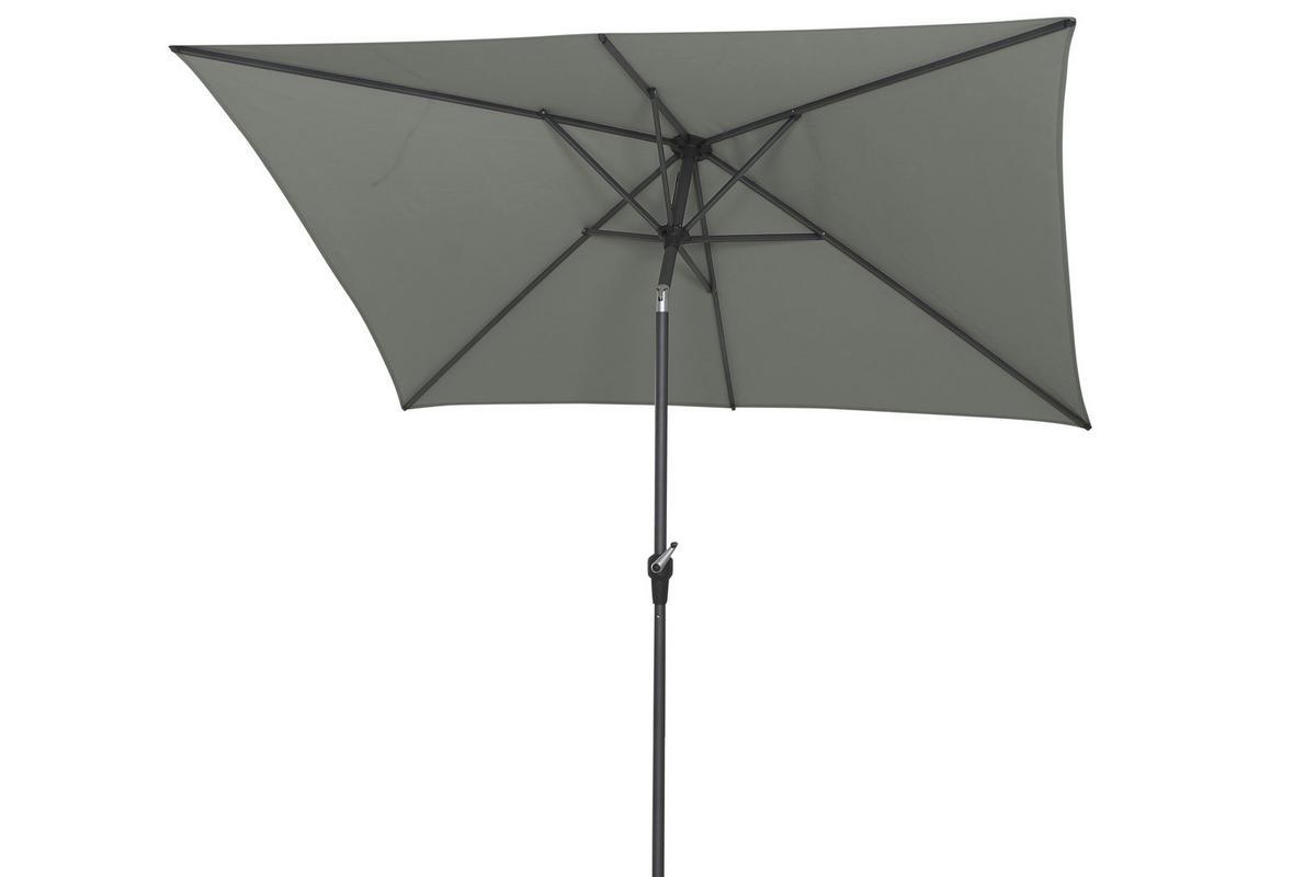 Sonnenschirm BxHxT 250x238x200 cm Anthrazit/Olivgrün - Anthrazit/Olivgrün, KONVENTIONELL, Textil/Metall (250/200cm) - Siena Garden