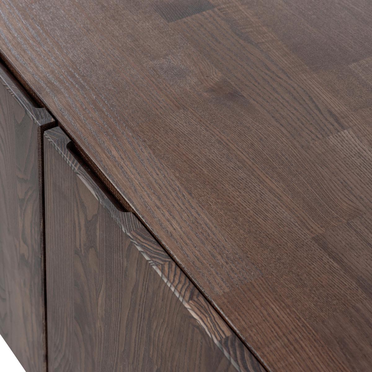 LOWBOARD Gravure Braun B: 180cm - Schwarz/Braun, Design, Holz (180/56/46cm) - Livetastic