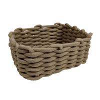 KOŠ LARRY - béžová, Konvenční, textil/plast (25/13/19cm) - Mömax