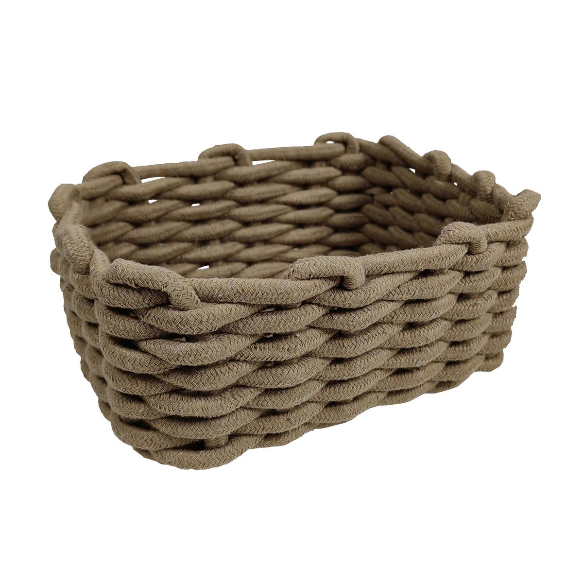 KOŠ LARRY - béžová, Konvenční, textil/plast (25/13/19cm) - Mömax