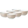 Müslischalenset Weiß Taupe 6-teilig D: 14 cm - Taupe/Weiß, Basics, Keramik (14/6cm) - Van Well