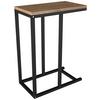 Beistelltisch Insasi Schwarz Honigeiche Dekor - Honigeiche/Schwarz, Design, Holzwerkstoff/Metall (46/26/63cm) - MID.YOU