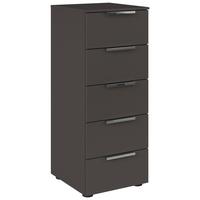 Kommode Flipp Graphit/chromfarben B: 40 Cm - Chromfarben/Schwarz, MODERN, Holzwerkstoff (40/100/42cm) - Rauch Möbel