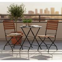 Gartensessel Klappbar Acamp Holz/metall - Anthrazit/Akaziefarben, Basics, Holz/Metall (45/89/58cm) - Gardenson