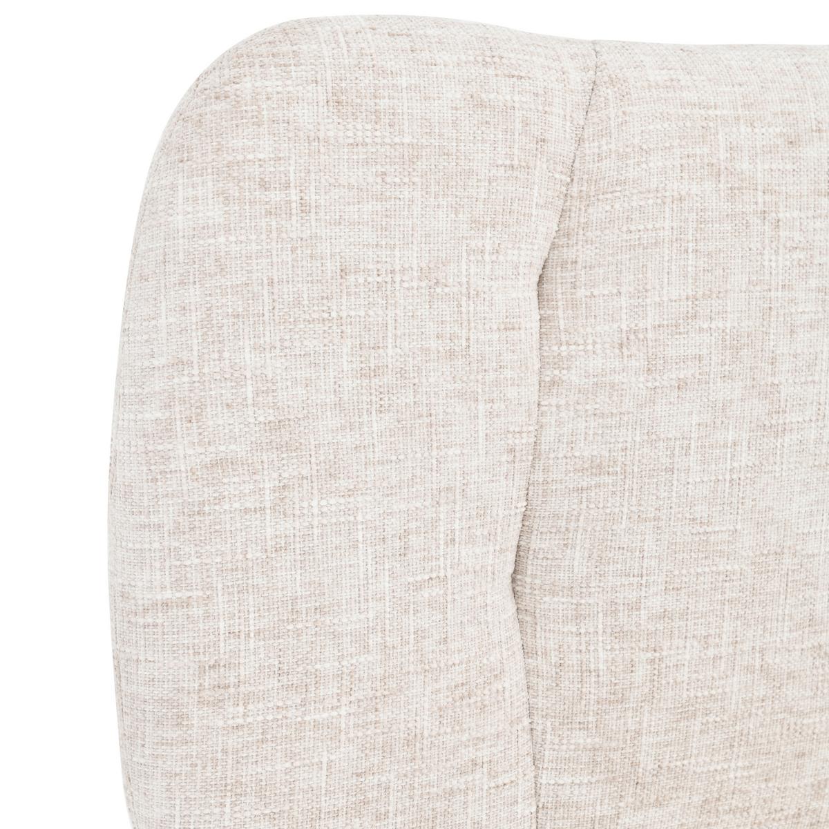 Čalouněná postel GLARIS 160x200 cm, krémová - černá/barvy dubu, Moderní, kov/dřevo (160/200cm) - Bessagi Home