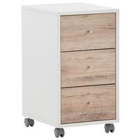 Rollcontainer 400 Rollcontainer - Wildeiche/Weiß, MODERN, Holzwerkstoff/Kunststoff (32,6/59,7/39,1cm) - MID.YOU