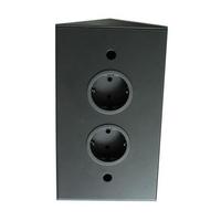 Mehrfachsteckdose 2-Fach Edelstahlfarben - Edelstahlfarben, MODERN, Metall (11,5/30/8,3cm)