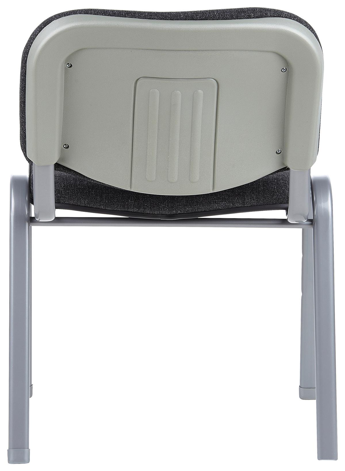 Besucherstuhl Xt 600 Stapelbar Anthrazit Bis 100 Kg - Anthrazit/Silberfarben, Basics, Textil/Metall (58/84/48cm) - MID.YOU