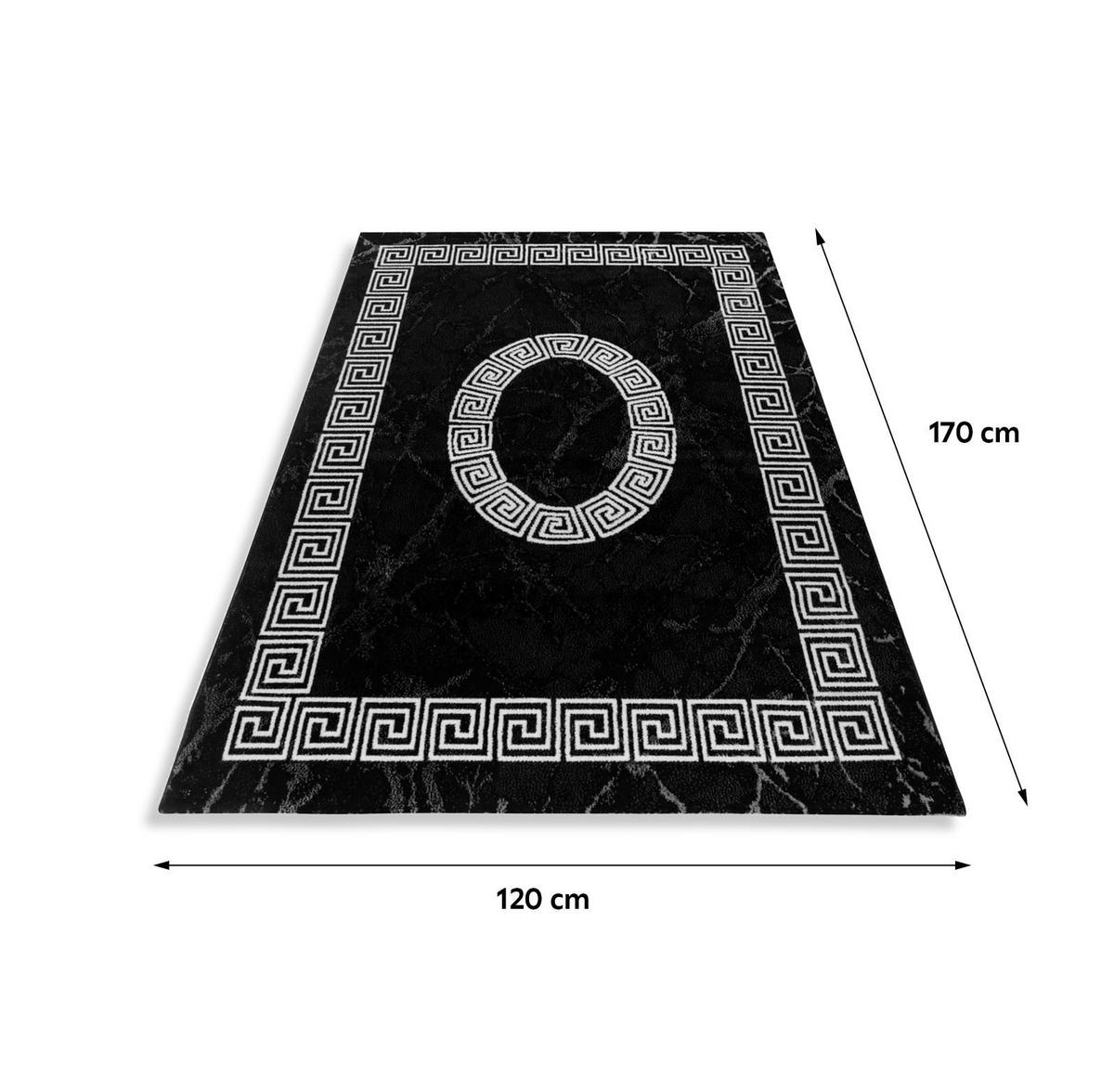 Webteppich Schwarz/weiß Naturfaser Plus 120x170 Cm - Schwarz/Weiß, Design, Textil (120/170cm)