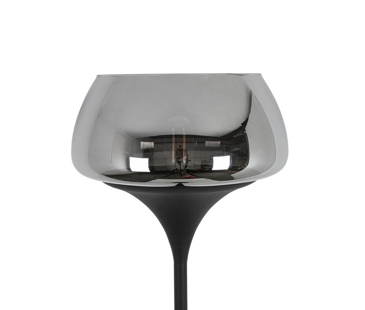 Állólámpa Almano - krómszínű/fekete, Modern, műanyag/Üveg (30l) - James Wood