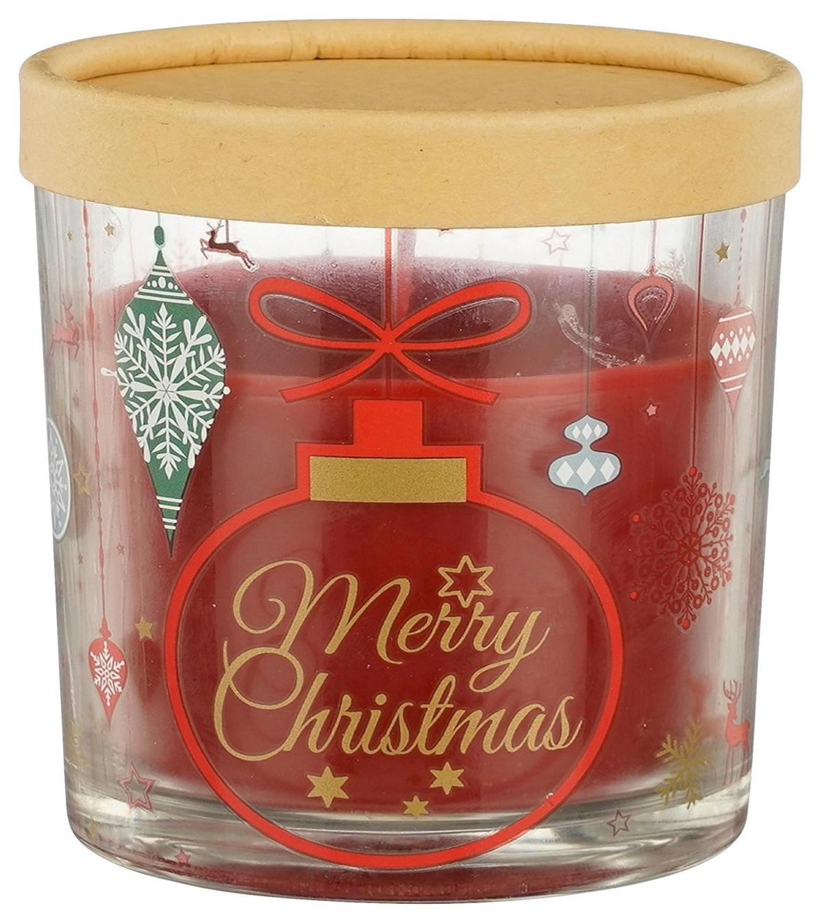 VONNÁ SVIEČKA CHRISTMAS -PAZ- - biela/ružová, Konventionell, prírodné materiály/sklo (9,5/11cm) - Modern Living