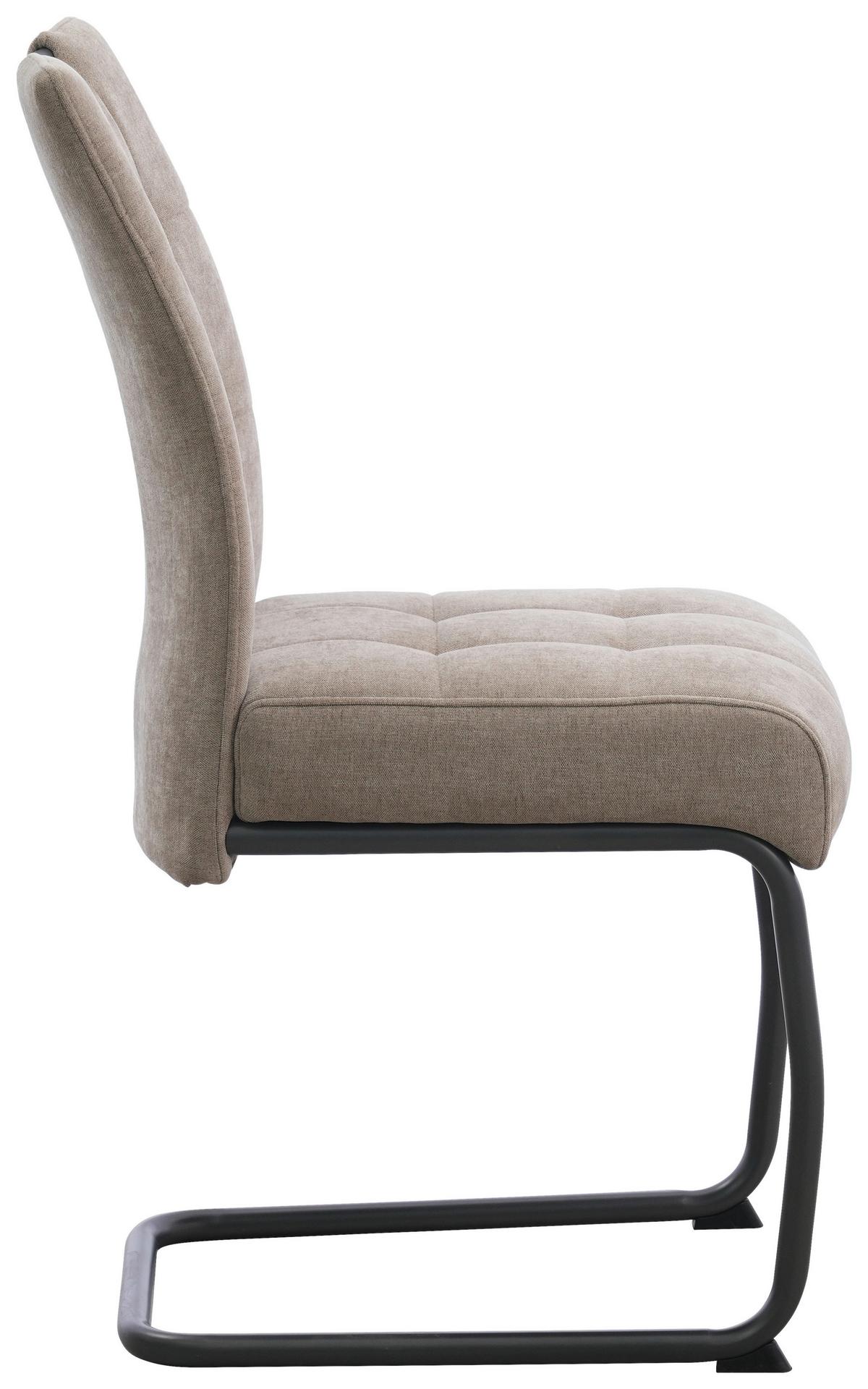 Schwingstuhl Vilnius Dunkelgrau/Beige B: 44 cm - Dunkelgrau/Beige, MODERN, Textil/Metall (44/95/61cm) - MID.YOU