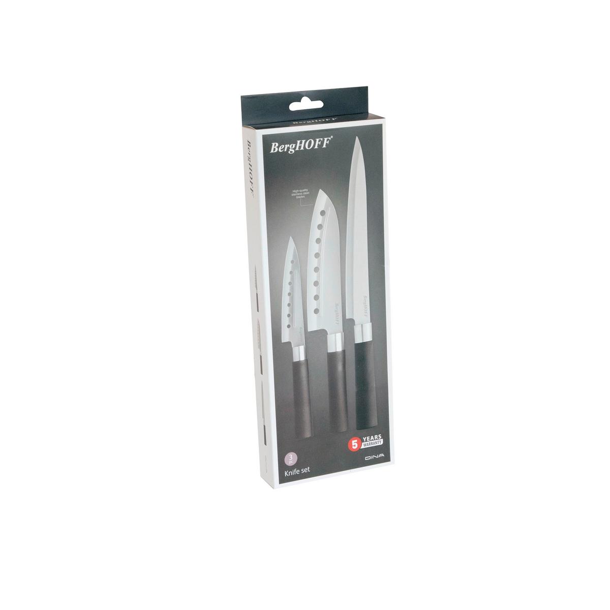 Messerset 3-Teilig Schwarz - Schwarz, Basics (36/16,5/2,7cm)
