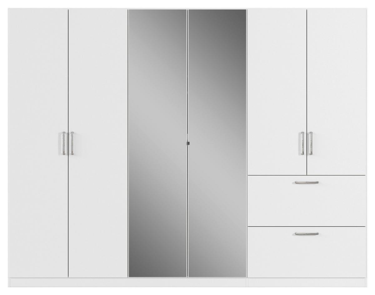 Drehtürenschrank Padua Weiß B: 271 Cm - Weiß, MODERN, Holzwerkstoff (271/210/54cm) - Rauch Möbel