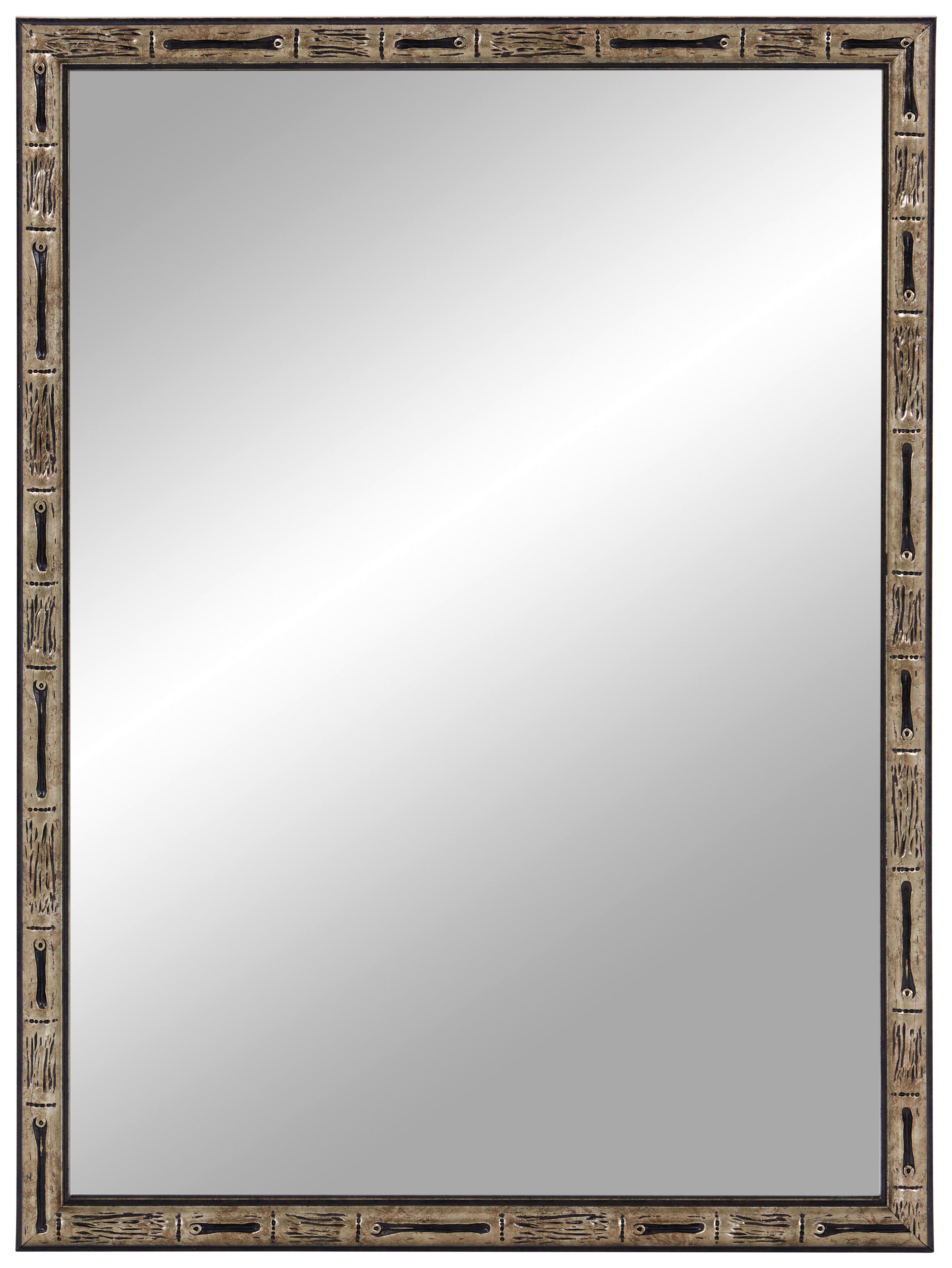 ZRCADLO LUBNY II - černá/barvy stříbra, Moderní, plast/sklo (57/42cm)