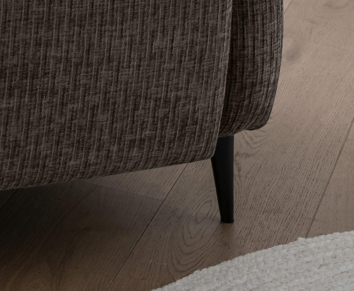Polstersessel Mit Armlehnen Marone, Graubraun, B: 85 Cm - Graubraun/Schwarz, MODERN, Textil (85/76/90cm) - Livetastic