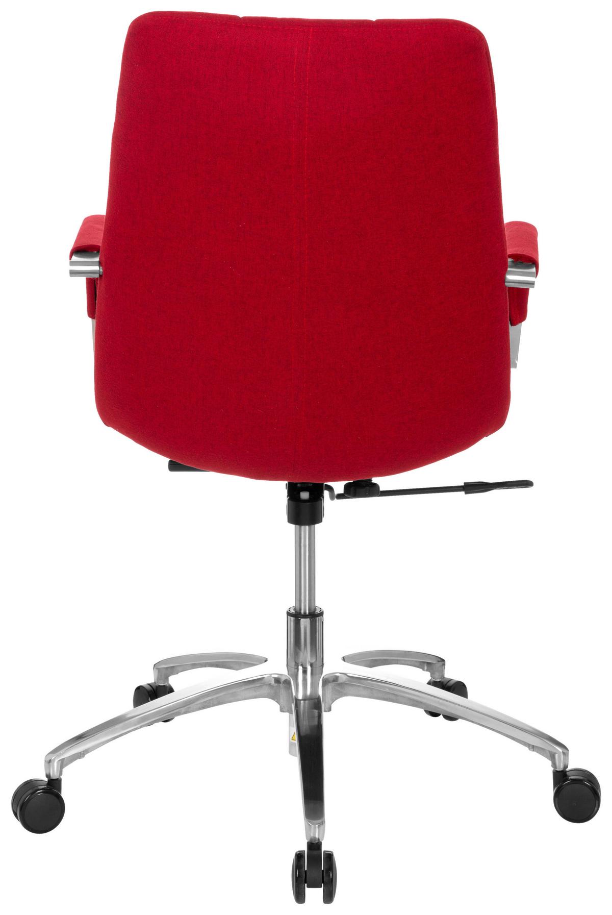 Drehstuhl Saranto Rot - Rot/Silberfarben, MODERN, Kunststoff/Textil (58/102/60cm) - MID.YOU