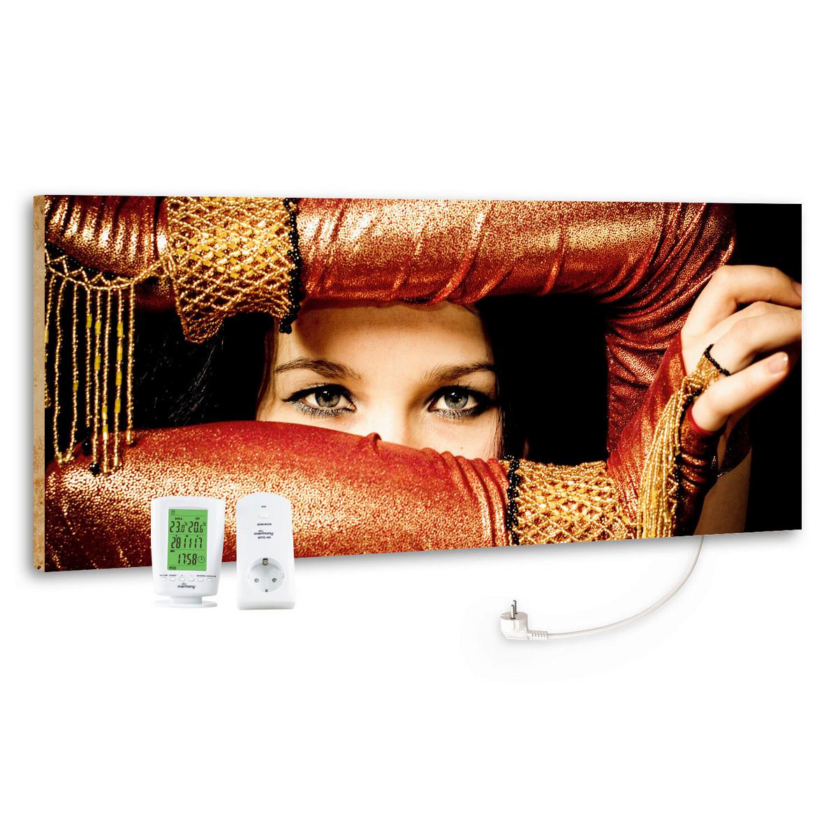 Infrarot Heizung 800 W Arabic Eyes 40x100 cm - Multicolor, MODERN, Stein (40/100/2cm) - marmony