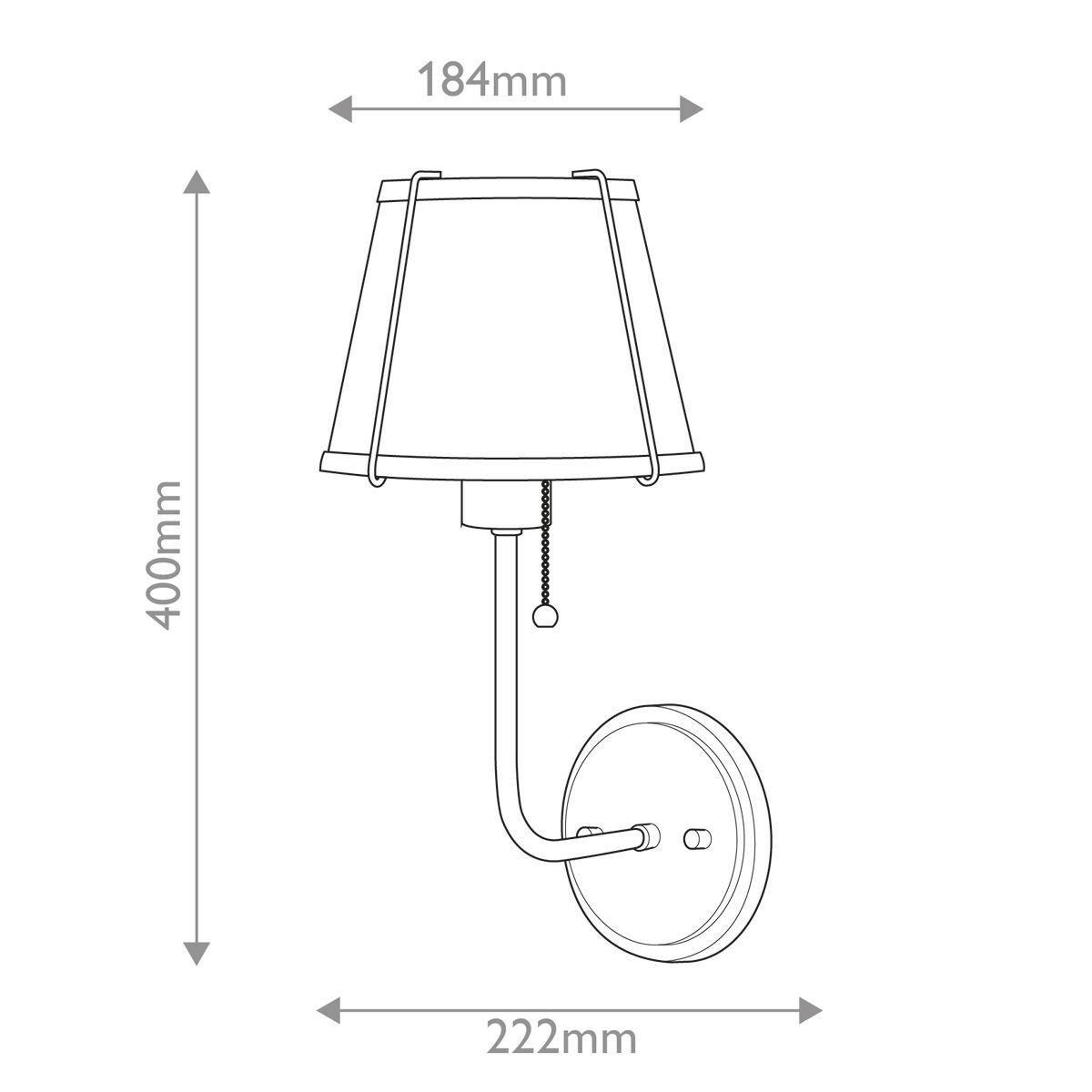 Falilámpa Hk-Clarke1-Pn-Wh - nikkelszínű/fehér, Konventionell, fém (40/18,4/22,2cm) - Elstead Lighting