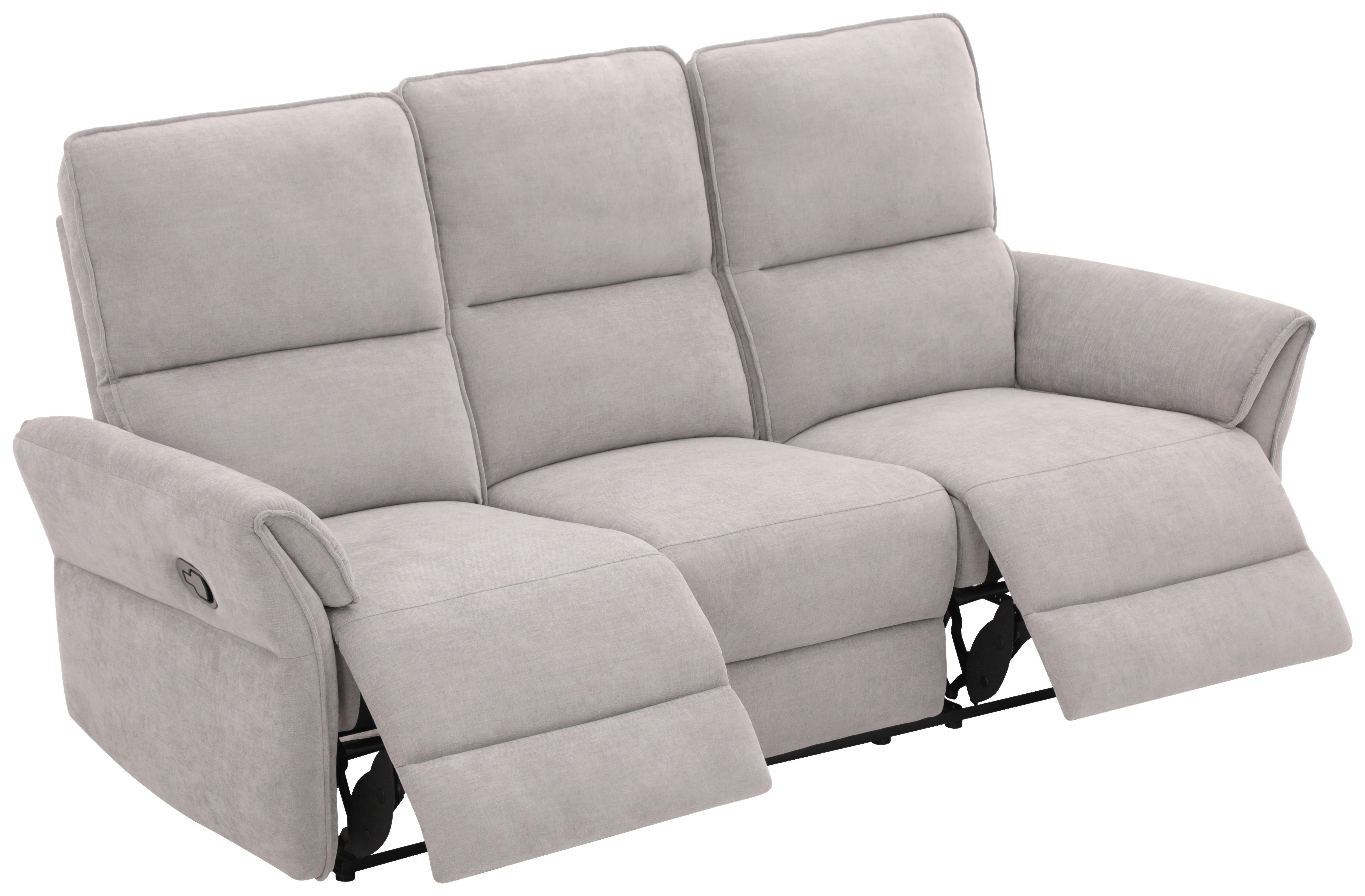 3-Sitzer-Sofa Redon Grau B: 200 cm - Schwarz/Grau, Basics, Holz/Textil (200/103/92cm) - Livetastic