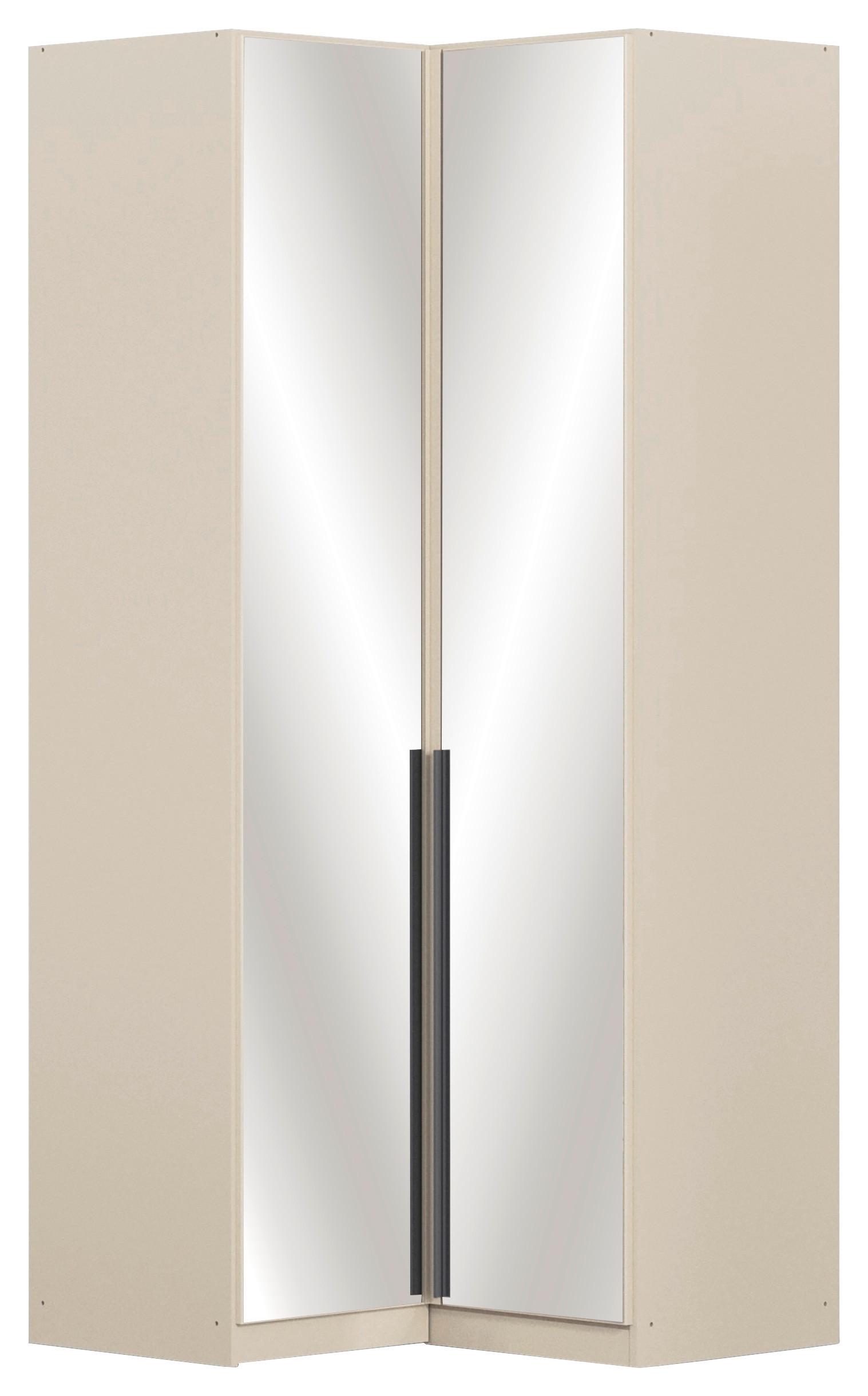 Eckschrank Mit Spiegel B: 100 cm Alabama Champagner - Champagner, MODERN, Glas/Holzwerkstoff (100/229/102cm) - Rauch Möbel