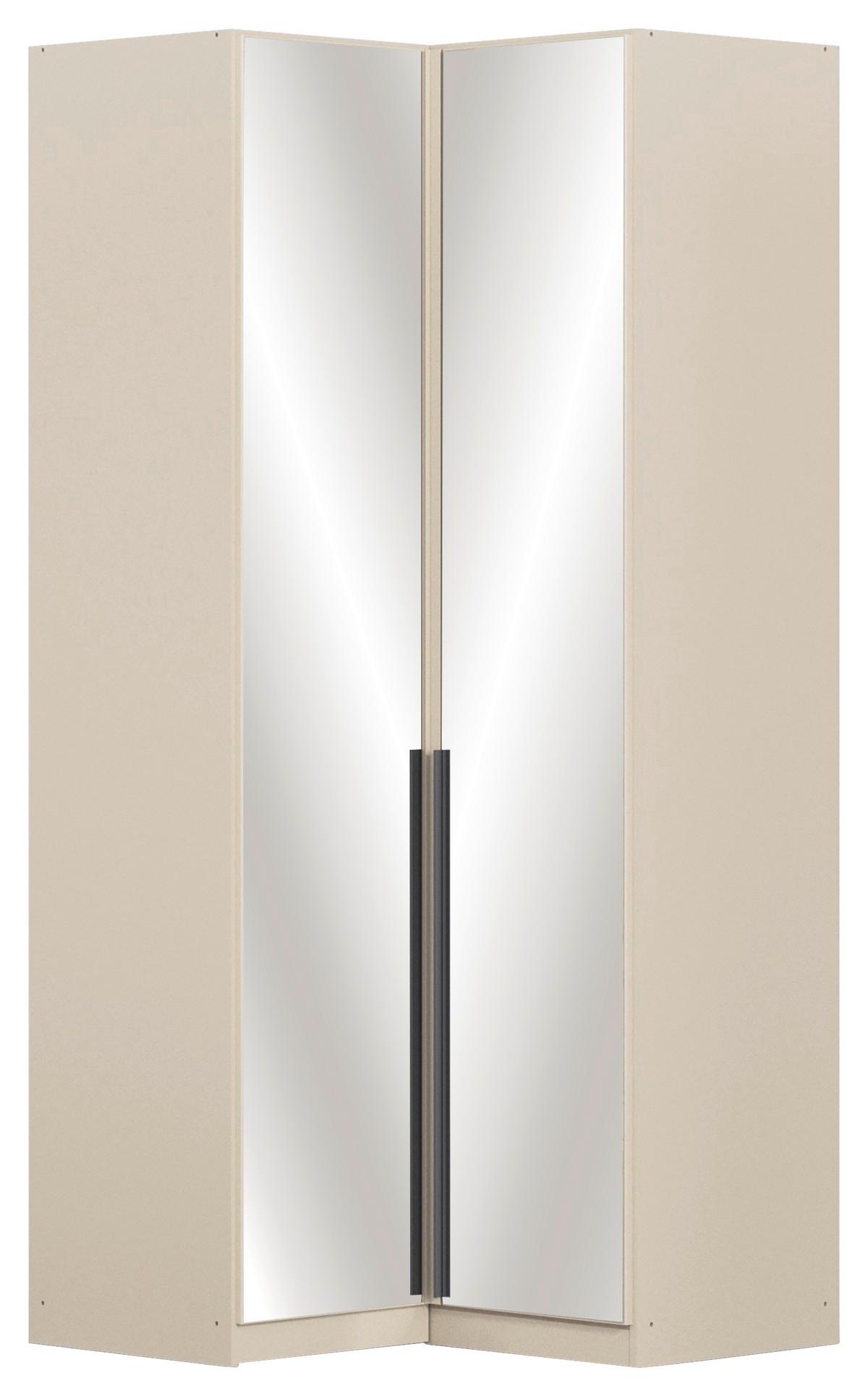 Eckschrank Mit Spiegel B: 100 Cm Alabama Champagner - Champagner, MODERN, Glas/Holzwerkstoff (100/229/102cm) - Rauch Möbel