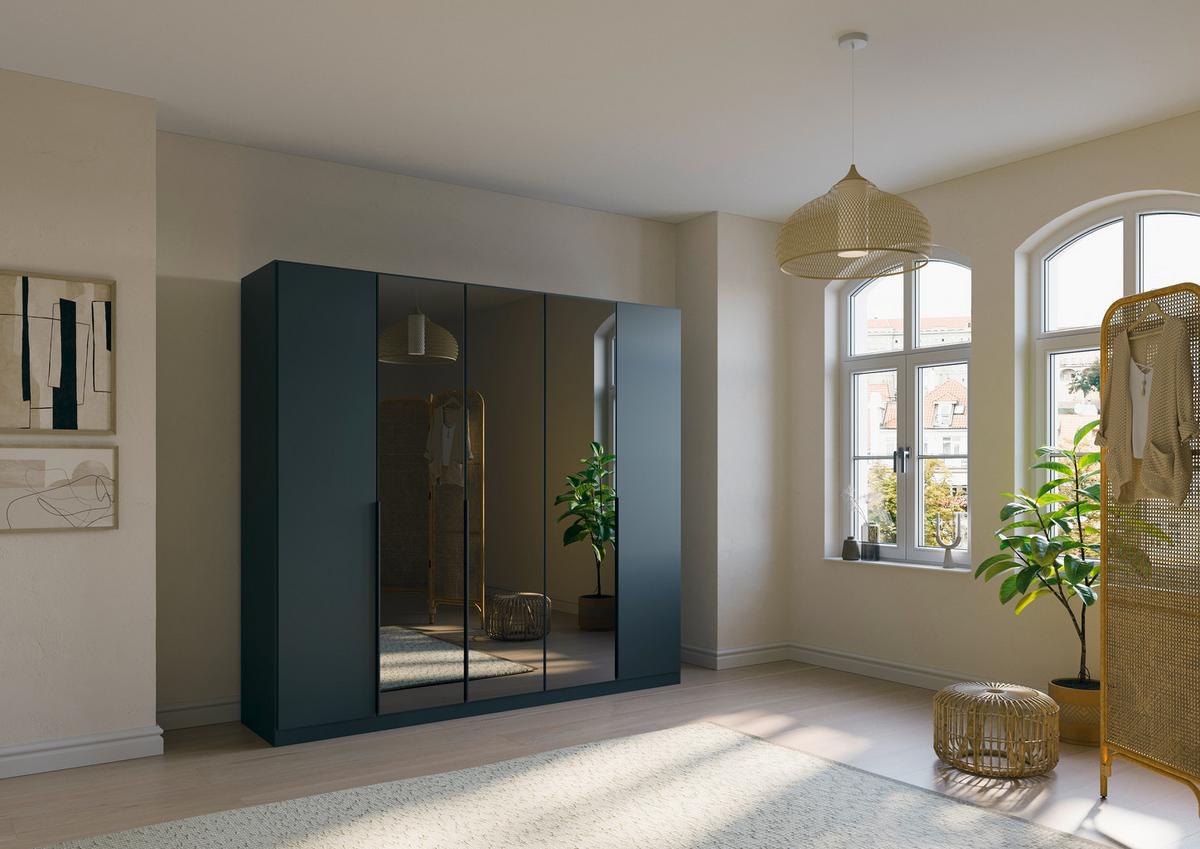 Drehtürenschrank Skyla Grau/Glas B: 226 cm - Grau, MODERN, Holzwerkstoff (226/210/54cm) - Rauch Möbel