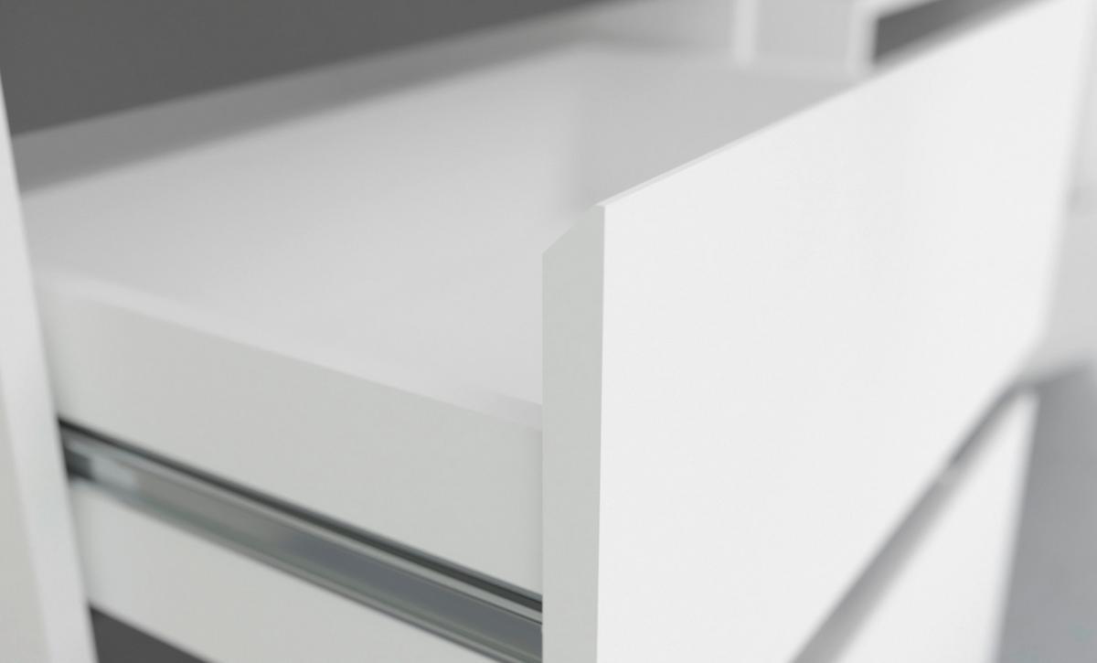Garderobenschrank Torino Weiß/Grau B: 76 cm - Silberfarben/Grau, KONVENTIONELL, Holzwerkstoff (76/102/35cm) - MID.YOU