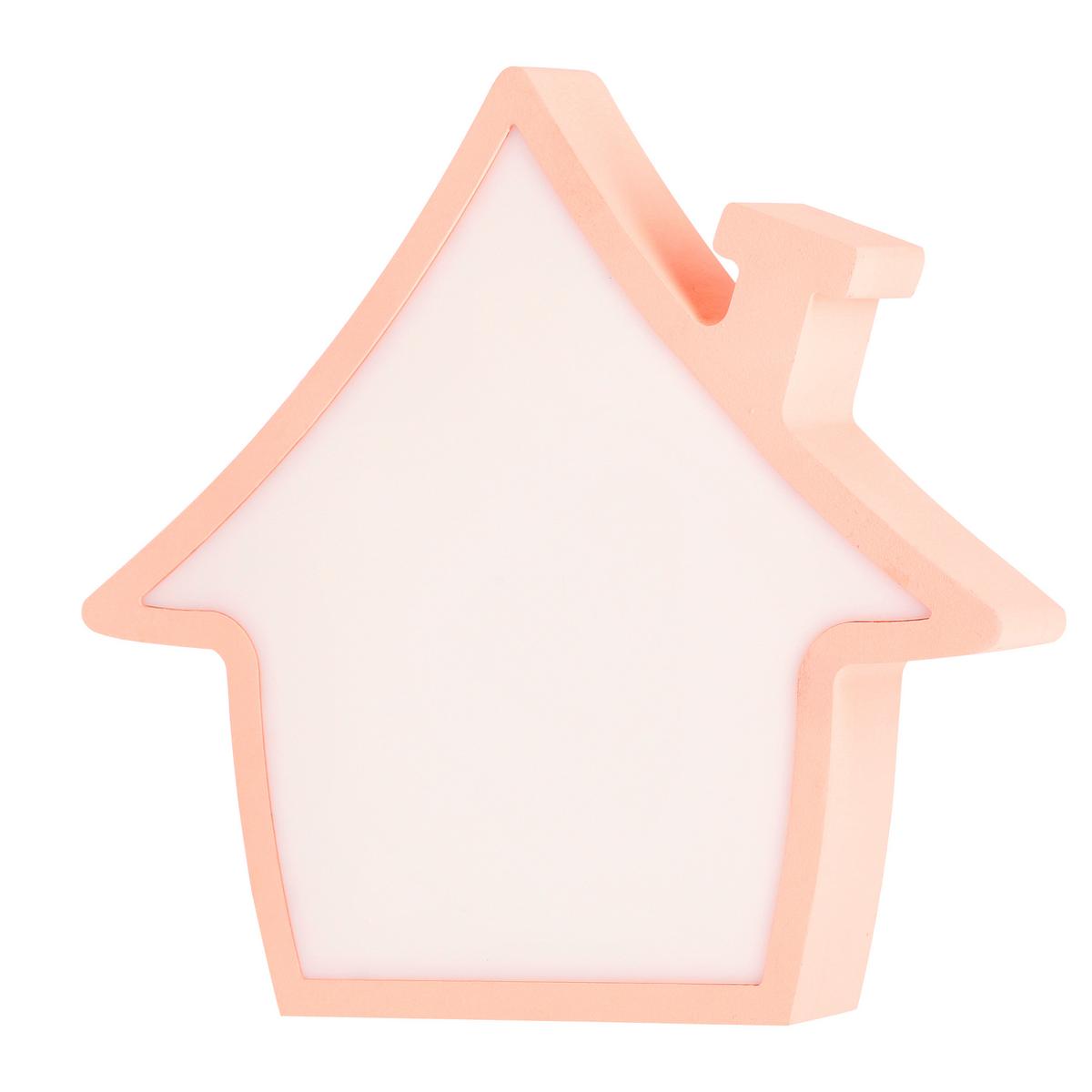 Kindertischleuchte 41-11732 House - Pink, Basics, Holzwerkstoff/Kunststoff (27/3.5/24cm)