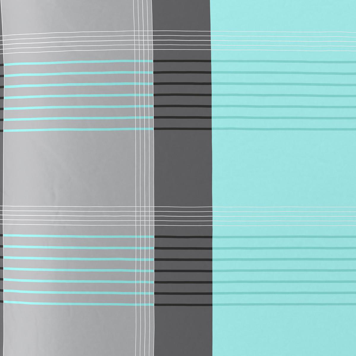 Satin Bettwäsche 140x200 Cm Beatrix Baumwolle Türkis - Blau, MODERN, Textil (140/200cm) - Luca Bessoni