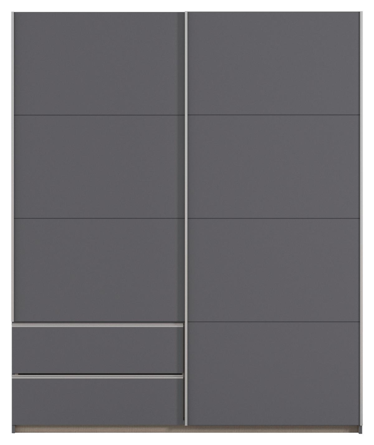 Schwebetürenschrank Stoke Grau B: 175 Cm - Grau, MODERN, Holzwerkstoff (175/210/59cm) - Rauch Möbel