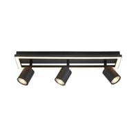 Led-deckenleuchte Conan L: 50 Cm Verstellbare Spotlights - Schwarz, MODERN, Kunststoff/Metall (50/13/15,6cm) - Luca Bessoni