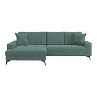 Ecksofa Zero Petrol 173x286 cm - Petrol/Schwarz, Trend, Textil (173/286cm)