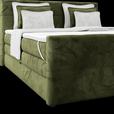 Boxspringbett mit Topper und Bettkasten 180x200 cm Medino - Dunkelgrün, KONVENTIONELL, Holz/Holzwerkstoff (180/200cm) - Luca Bessoni