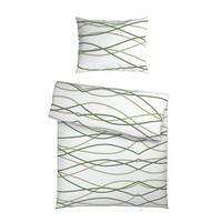 POVLEČENÍ WELLE - bílá/světle zelená, Moderní, textil (140/200cm) - Mömax