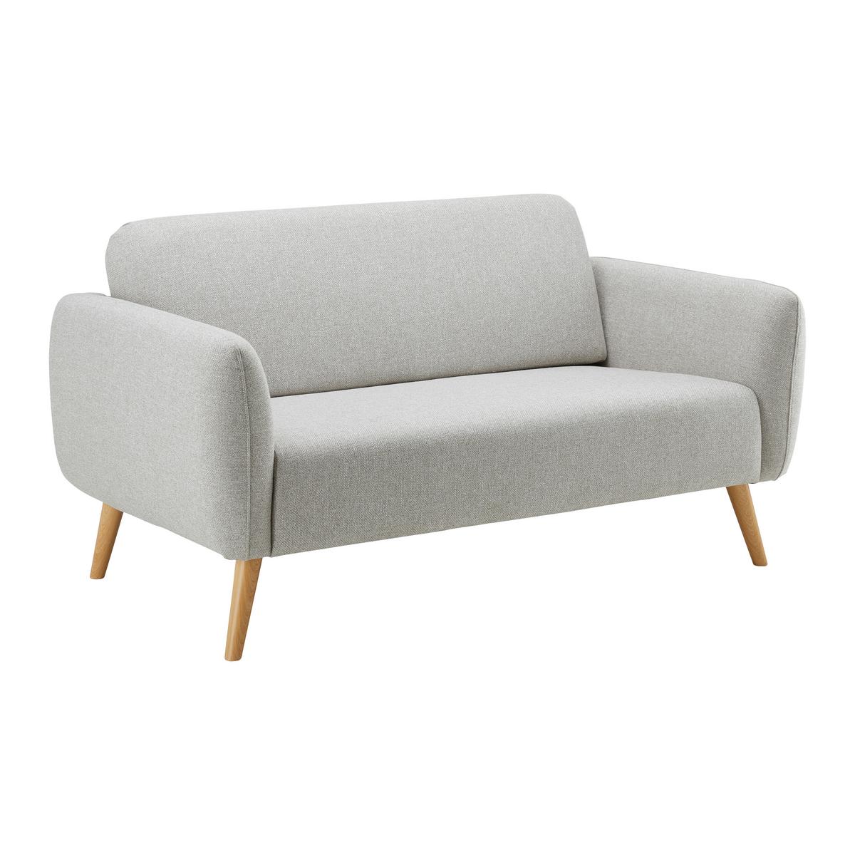 Pohovka PIA světle šedá - světle šedá/přírodní barvy, Moderní, dřevo/textil (146/76/75cm) - Bessagi Home