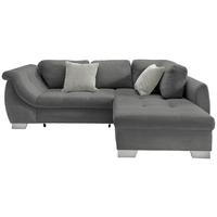 Ecksofa mit Schlaffunktion Flora Grau Cord - Silberfarben/Grau, Design, Textil (250/190cm) - MID.YOU