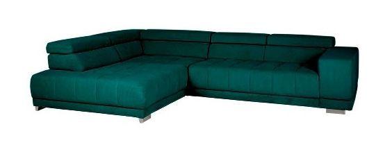 Sedacia súprava IBA, ľavá, tyrkysová, s funkciami - chrómová/tyrkysová, Lifestyle, textil (222/323cm) - Premium Living