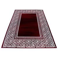 Webteppich Rot/Weiß Naturfaser Parma 160x230 cm - Rot, KONVENTIONELL, Textil (160/230cm)