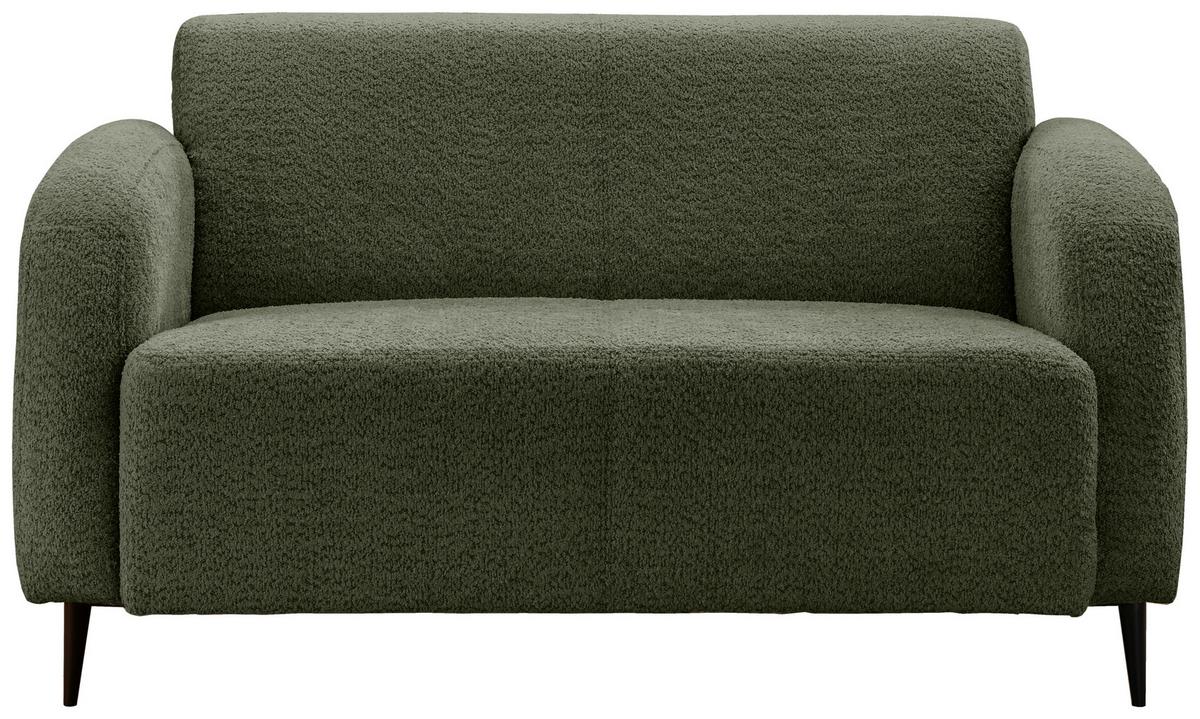 2-Sitzer-Sofa Marone Dunkelgrün B: 140cm - Dunkelgrün/Schwarz, MODERN, Textil (140/76/90cm) - Livetastic