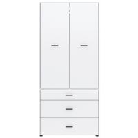 Kleiderschrank Kivo Weiß, B: 90 Cm - Weiß, Basics, Holzwerkstoff (90/199,6/52,1cm)