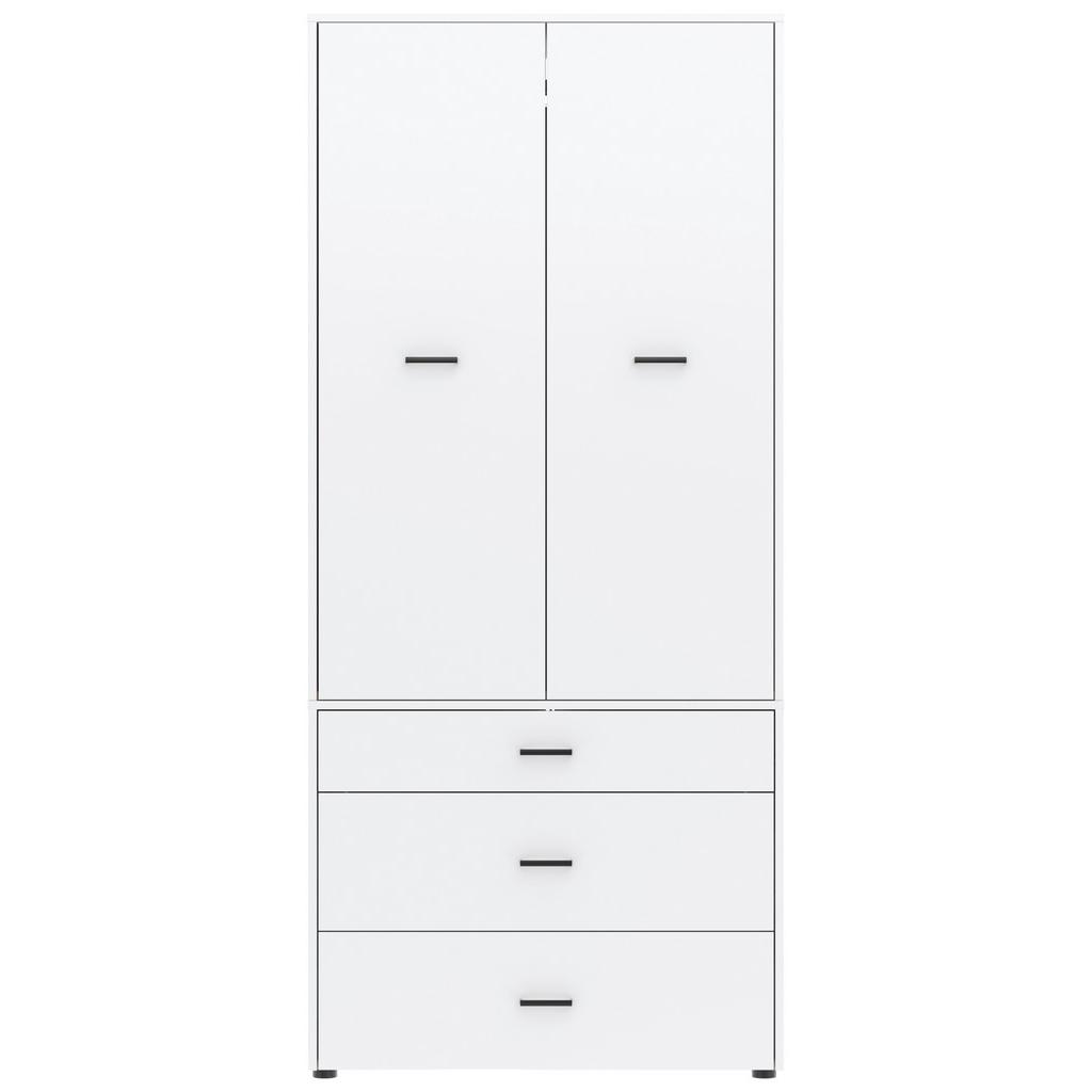 Kleiderschrank Kivo Weiß, B: 90 cm