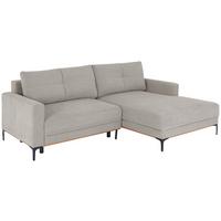 Ecksofa Bergamo - Beige/Schwarz, MODERN, Textil (238/162cm) - Ondega