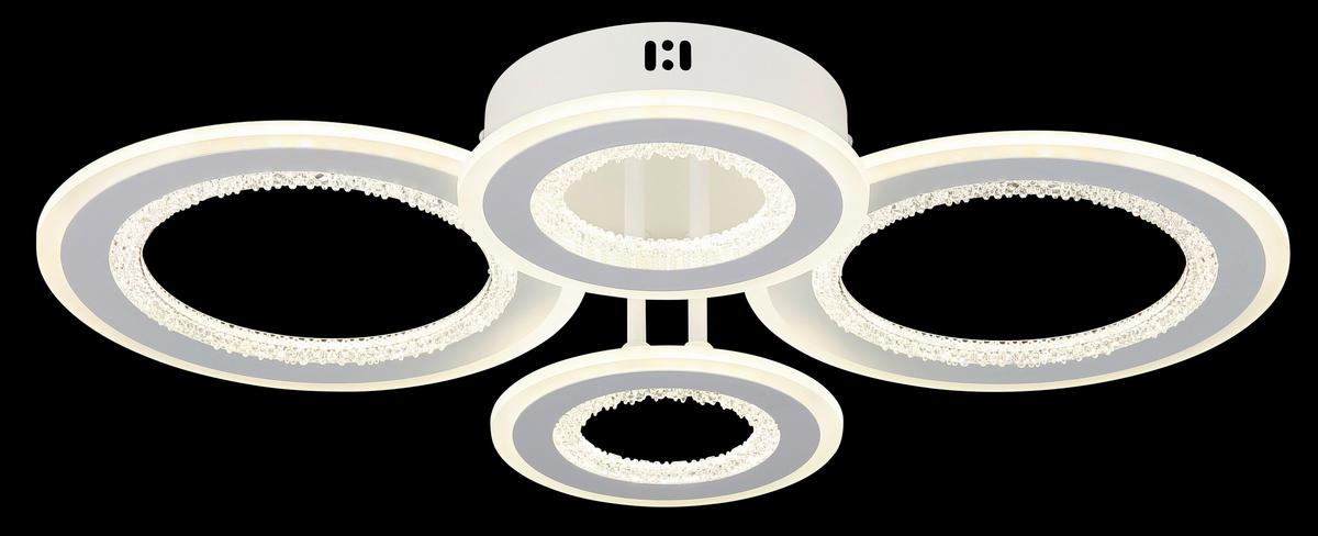 LED-Deckenleuchte 3000/4200/6000k - Klar/Weiß, Design, Kunststoff/Metall (59/42/12cm) - Globo