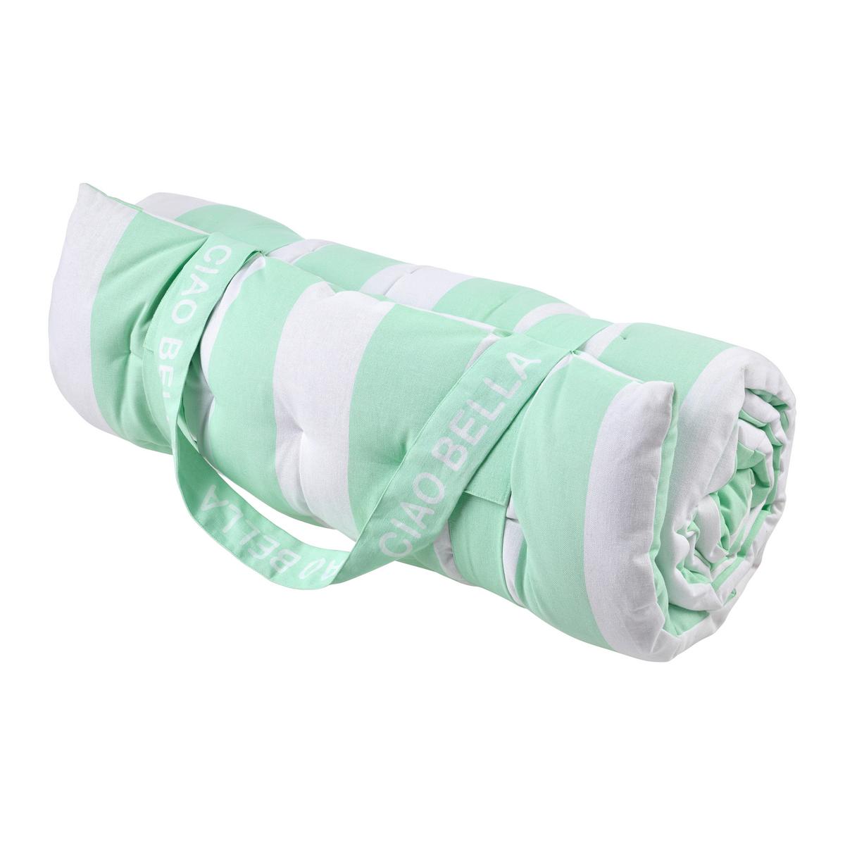 PLÁŽOVÁ PODLOŽKA MANDY - mátově zelená, textil (60/180cm) - Mömax