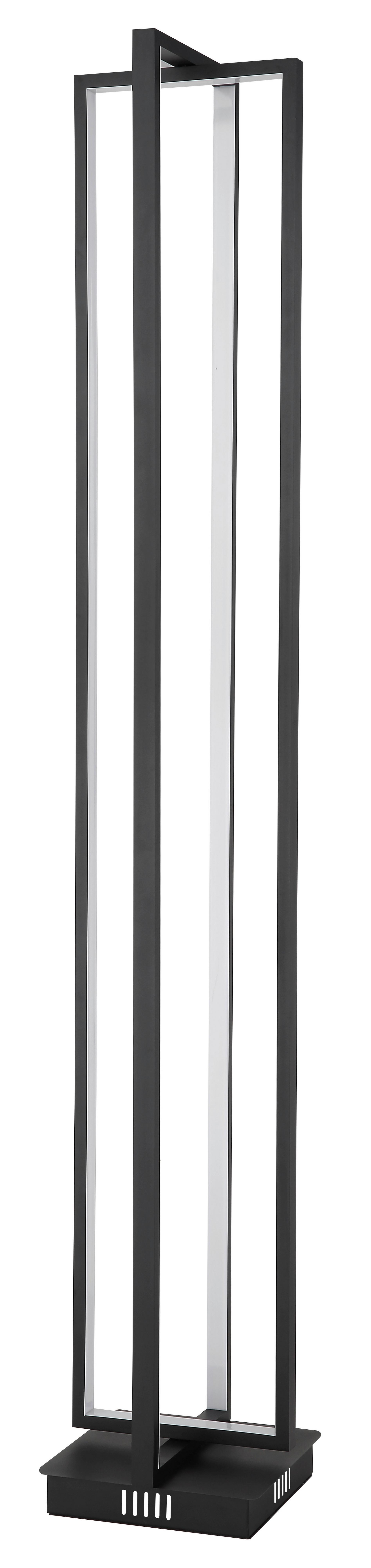 LED-Stehleuchte 67195s - Opal/Schwarz, Design, Kunststoff/Metall (20/20/123cm) - Globo