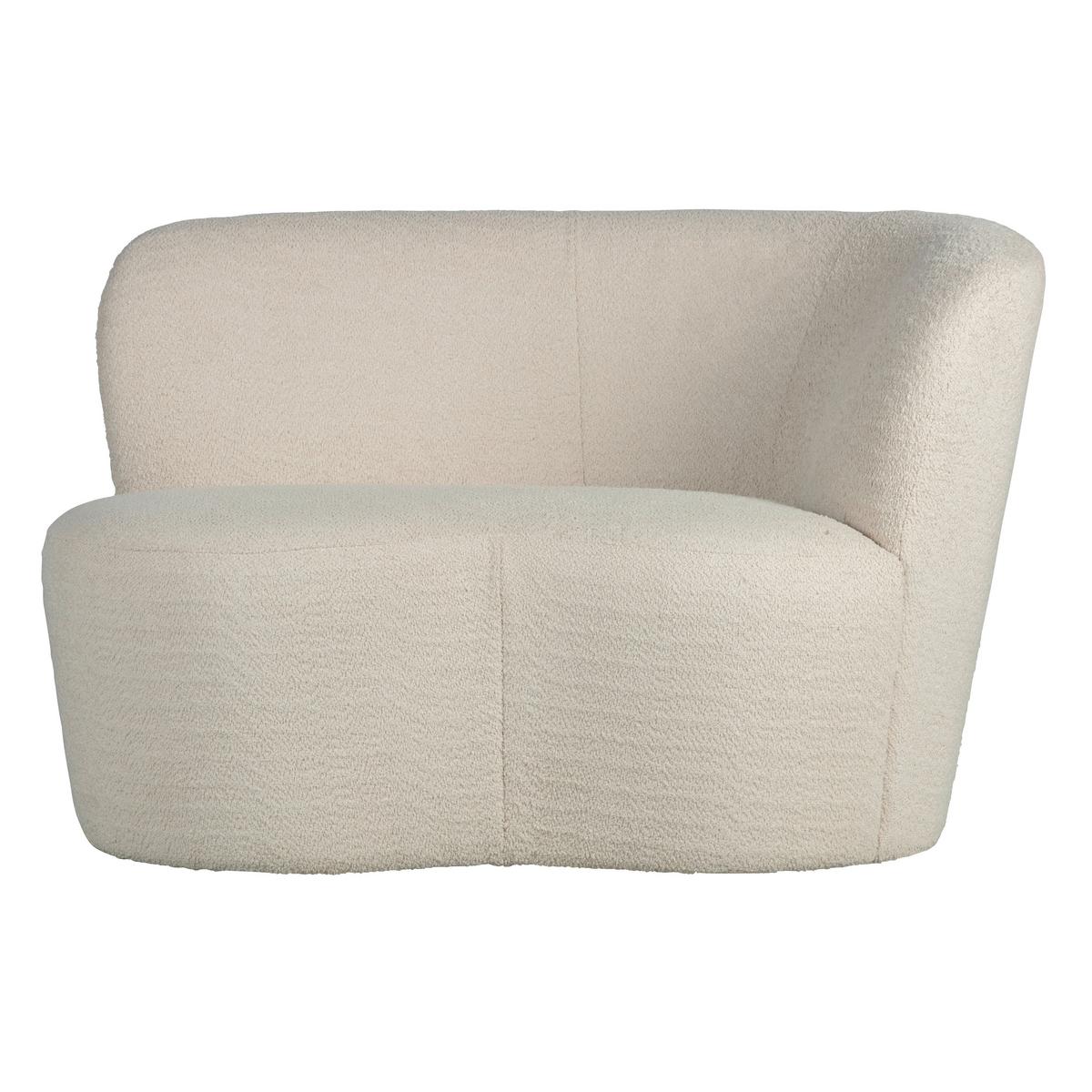 RÉCAMIERE Stone Creme B: 112cm - Creme/Schwarz, MODERN, Textil (112/73/80cm) - Livetastic